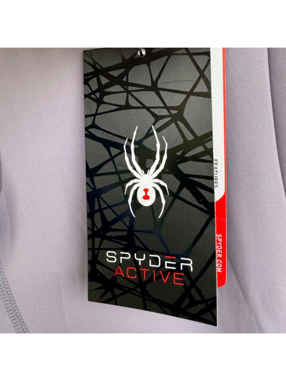 Spyder Ladies Active Fleece Leggings Medium Purple High Waist SP6035 Zip Pockets - Picture 7 of 16